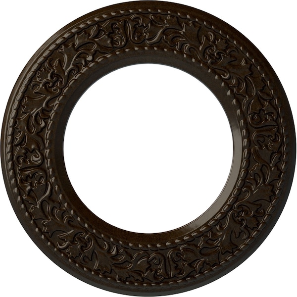 Ekena Millwork Blackthorn Ceiling Medallion (Fits Canopies up to 7 1/2"), 13 3/8"OD x 7 1/2"ID x 3/4"P, Bronze CM13BLBZS - main
